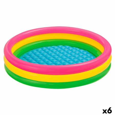 Piscina Gonfiabile per Bambini Intex Sunset Anelli 131 L 114 x 25 x 114 cm (6 Unità)