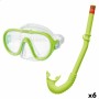 Occhialini da Snorkeling e Boccaglio Intex Adventurer Verde (6 Unità)