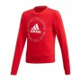 Felpa senza Cappuccio da Bambina Adidas G Bold Crew Rosso