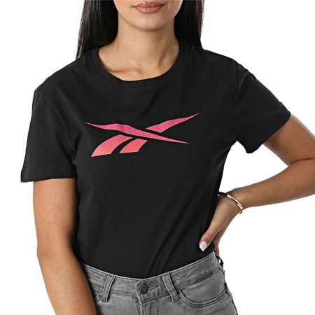 Maglia a Maniche Corte Donna Reebok Vector Graphic Nero