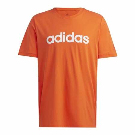 Maglia a Maniche Corte Uomo Adidas Essentials Embroidered Linear Arancio