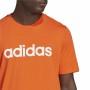 Maglia a Maniche Corte Uomo Adidas Essentials Embroidered Linear Arancio