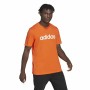 Maglia a Maniche Corte Uomo Adidas Essentials Embroidered Linear Arancio