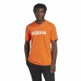 Maglia a Maniche Corte Uomo Adidas Essentials Embroidered Linear Arancio