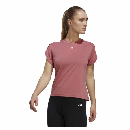 Maglia a Maniche Corte Donna Adidas trainning Floral Rosa scuro