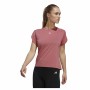 Maglia a Maniche Corte Donna Adidas trainning Floral Rosa scuro