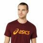 Maglia a Maniche Corte Uomo Asics ASICS Big Logo Rosso Scuro