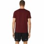 Maglia a Maniche Corte Uomo Asics ASICS Big Logo Rosso Scuro