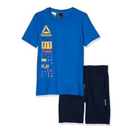 Completo Sportivo per Bambini Reebok BK4380 Azzurro