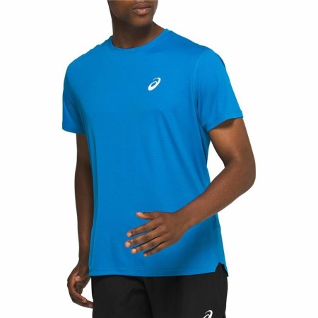 Maglia a Maniche Corte Uomo Asics Core SS M Azzurro Indaco