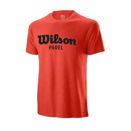 Maglia a Maniche Corte Uomo Wilson Script Rosso