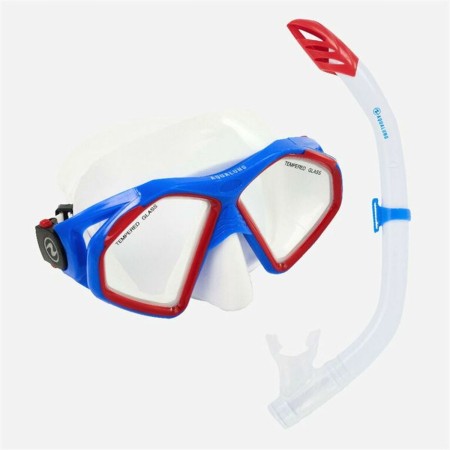 Occhialini da Snorkeling e Boccaglio Aqua Lung Sport Hawkeye Trasparente Acquamarina