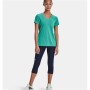 Maglia a Maniche Corte Donna Under Armour Tech SSV Solid Acquamarina