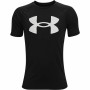 Maglia a Maniche Corte per Bambini Under Armour Tech Big Logo Nero