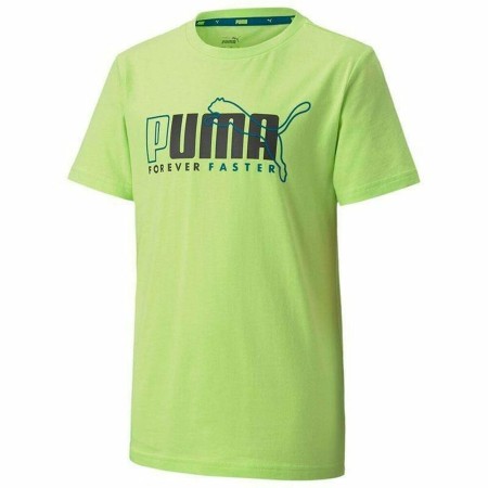 Maglia a Maniche Corte per Bambini Puma ALPHA GRAPHIC TEE 583188 Verde (6 Anni)