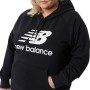 Felpa con Cappuccio Donna New Balance Nero