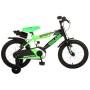 Bicicletta per bambini Volare Sportivo - Ragazzi - 16 pollici - Verde neon Nero - Due freni a mano - assemblata al 95%