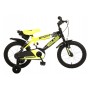 Bicicletta per bambini Volare Sportivo - Ragazzi - 16 pollici - Giallo Neon Nero - Due freni a mano - assemblata al 95%