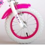 Bicicletta per bambini Volare Lovely - Ragazze - 12 pollici - Rosa Bianca - Due freni a mano