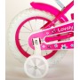 Bicicletta per bambini Volare Lovely - Ragazze - 12 pollici - Rosa Bianca - Due freni a mano