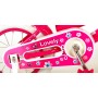 Bicicletta per bambini Volare Lovely - Ragazze - 12 pollici - Rosa Bianca - Due freni a mano