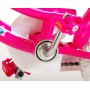 Bicicletta per bambini Volare Lovely - Ragazze - 12 pollici - Rosa Bianca - Due freni a mano