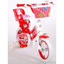 Bicicletta per bambini Volare Lovely - Ragazze - 12 pollici - Rossa Bianca - Due freni a mano