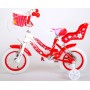 Bicicletta per bambini Volare Lovely - Ragazze - 12 pollici - Rossa Bianca - Due freni a mano