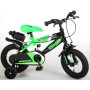 Bicicletta per bambini Volare Sportivo - Ragazzi - 12 pollici - Verde neon Nero - Due freni a mano - Assemblata al 95%