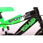 Bicicletta per bambini Volare Sportivo - Ragazzi - 12 pollici - Verde neon Nero - Due freni a mano - Assemblata al 95%