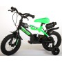 Bicicletta per bambini Volare Sportivo - Ragazzi - 12 pollici - Verde neon Nero - Due freni a mano - Assemblata al 95%