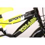 Bicicletta per bambini Volare Sportivo - Ragazzi - 14 pollici - Giallo neon nero - Due freni a mano - assemblata al 95%