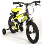 Bicicletta per bambini Volare Sportivo - Ragazzi - 14 pollici - Giallo neon nero - Due freni a mano - assemblata al 95%