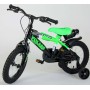 Bicicletta per bambini Volare Sportivo - Ragazzi - 14 pollici - Verde neon Nero - Due freni a mano - Assemblata al 95%