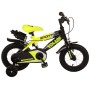 Bicicletta per bambini Volare Sportivo - Ragazzi - 12 pollici - Giallo neon nero - Due freni a mano - assemblata al 95%