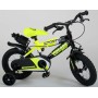 Bicicletta per bambini Volare Sportivo - Ragazzi - 12 pollici - Giallo neon nero - Due freni a mano - assemblata al 95%