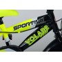 Bicicletta per bambini Volare Sportivo - Ragazzi - 12 pollici - Giallo neon nero - Due freni a mano - assemblata al 95%