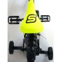 Bicicletta per bambini Volare Sportivo - Ragazzi - 12 pollici - Giallo neon nero - Due freni a mano - assemblata al 95%