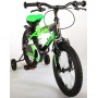 Bicicletta per bambini Volare Sportivo - Ragazzi - 16 pollici - Verde neon Nero - Due freni a mano - assemblata al 95%