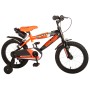 Bicicletta per bambini Volare Sportivo - Ragazzi - 16 pollici - Arancione neon nero - Due freni a mano - assemblata al 95%