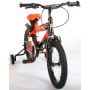 Bicicletta per bambini Volare Sportivo - Ragazzi - 16 pollici - Arancione neon nero - Due freni a mano - assemblata al 95%