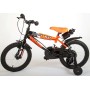 Bicicletta per bambini Volare Sportivo - Ragazzi - 16 pollici - Arancione neon nero - Due freni a mano - assemblata al 95%