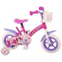 Disney Minnie più carina di sempre! Bicicletta per bambini - Ragazze - 10 pollici - Rosa / Bianca / Viola - Scatto fisso