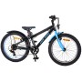 Bicicletta per bambini Volare Rocky - 20 pollici - Nera Blu - Completata all'85% - 6 velocità - Collezione Prime