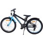 Bicicletta per bambini Volare Rocky - 20 pollici - Nera Blu - Completata all'85% - 6 velocità - Collezione Prime