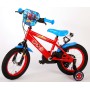 Bicicletta per bambini Spider-Man - Ragazzi - 14 pollici - Rossa/Blu - Due freni a mano