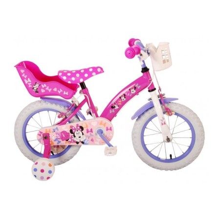 Disney Minnie più carina di sempre! - Bicicletta per bambini - Ragazze - 14 pollici - Rosa - Due freni a mano