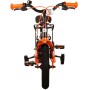 Volare Thombike Bicicletta per bambini - Ragazzi - 12 pollici - Nero Arancione - Due freni a mano