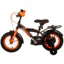 Volare Thombike Bicicletta per bambini - Ragazzi - 12 pollici - Nero Arancione - Due freni a mano