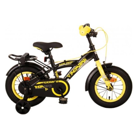 Volare Thombike Bicicletta per bambini - Ragazzi - 12 pollici - Nero Giallo - Due freni a mano